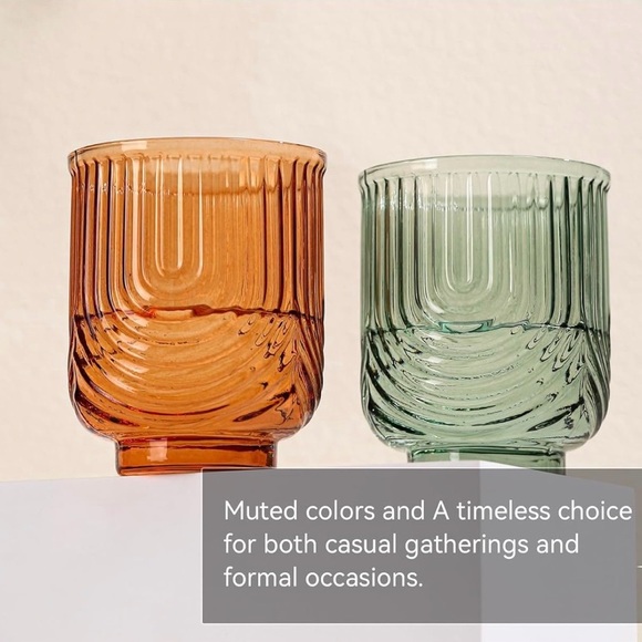 NEW West Elm (Set of 6) Colorful Stemless Wine Water Glasses Drinkware Bar Cups - Picture 7 of 11